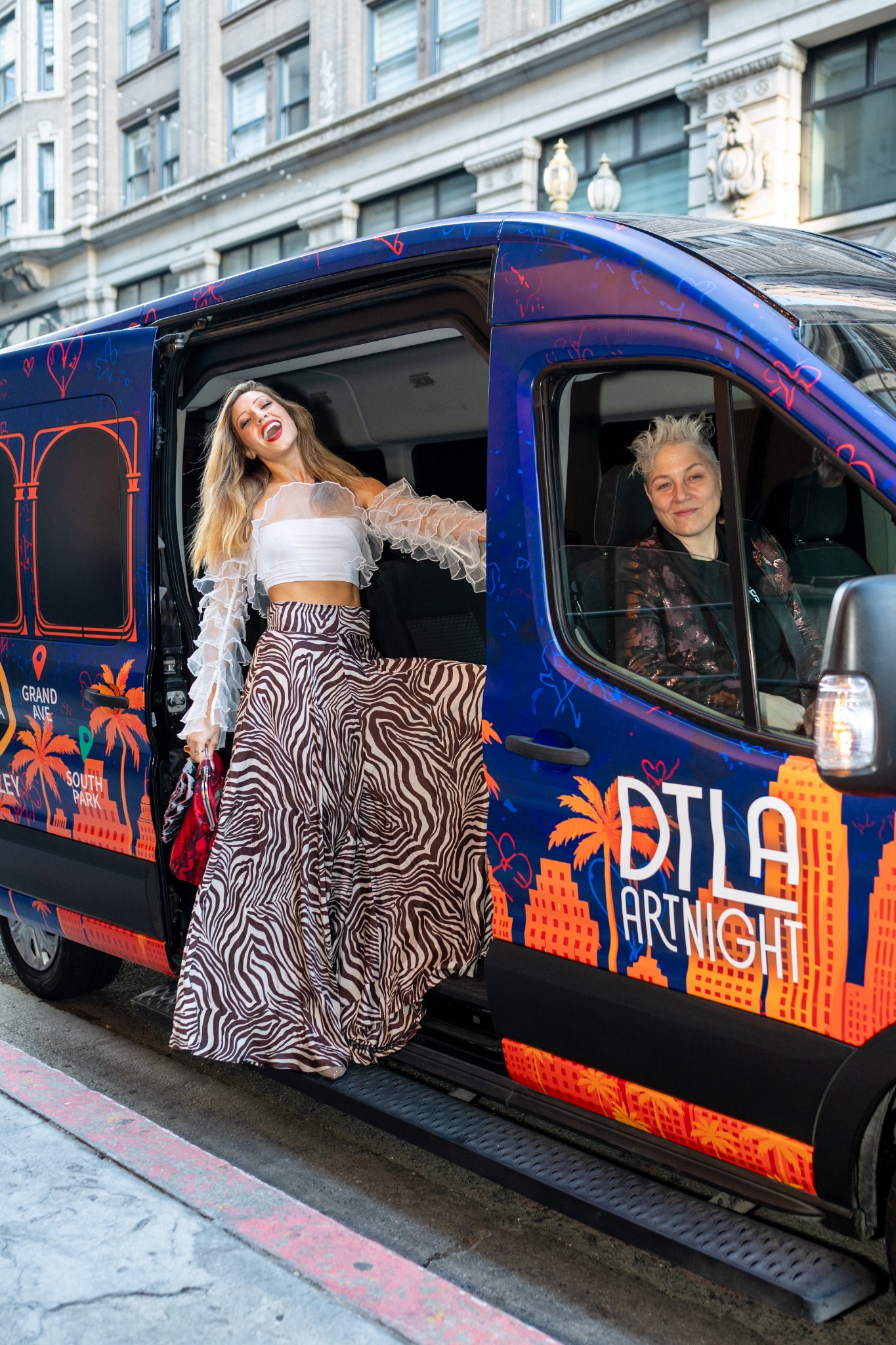 Guests boarding the DTLA Trolley
